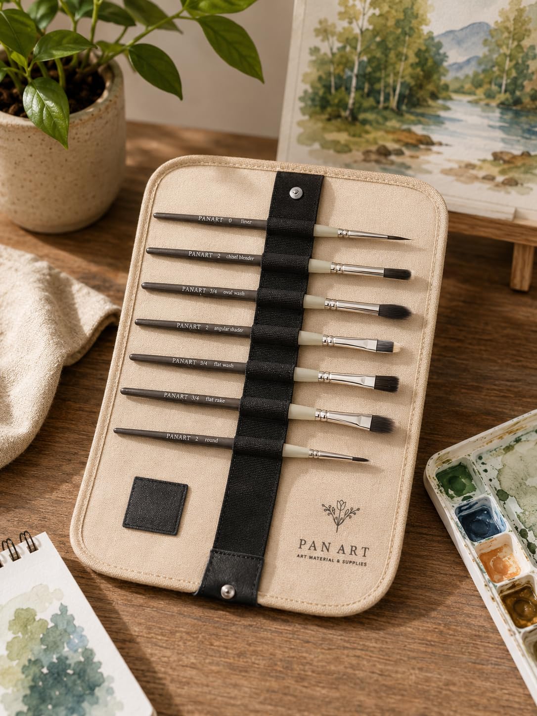 Pan Art Pinselrolle & Etui – Reiseorganizer für Künstler