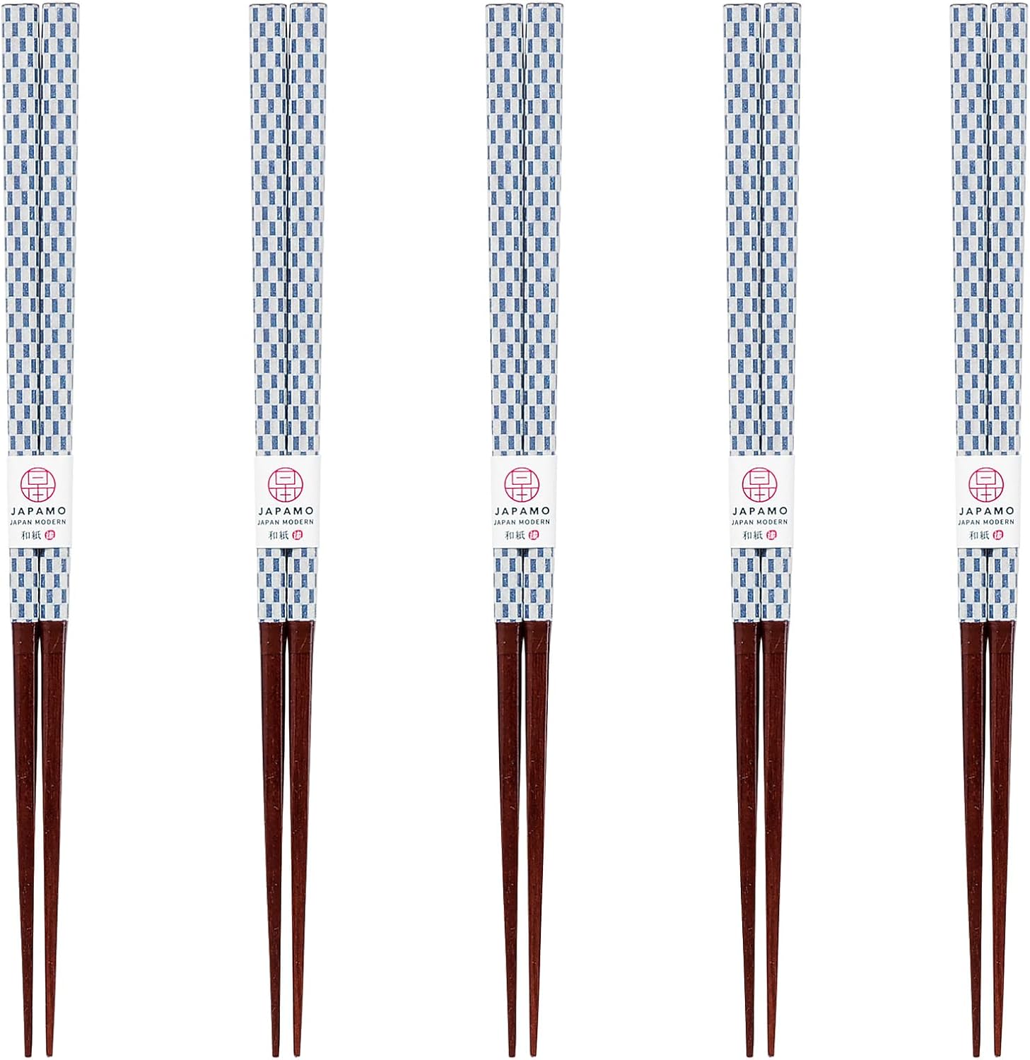 J-kitchens PID591743 Japanese Chopsticks, Set of 5 Pairs, Material: Wood, Chopsticks, Made in Japan