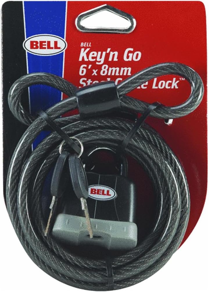 Bell Sports Cycle Products 7015774 6' Cable Lock With Key Assorted Colors