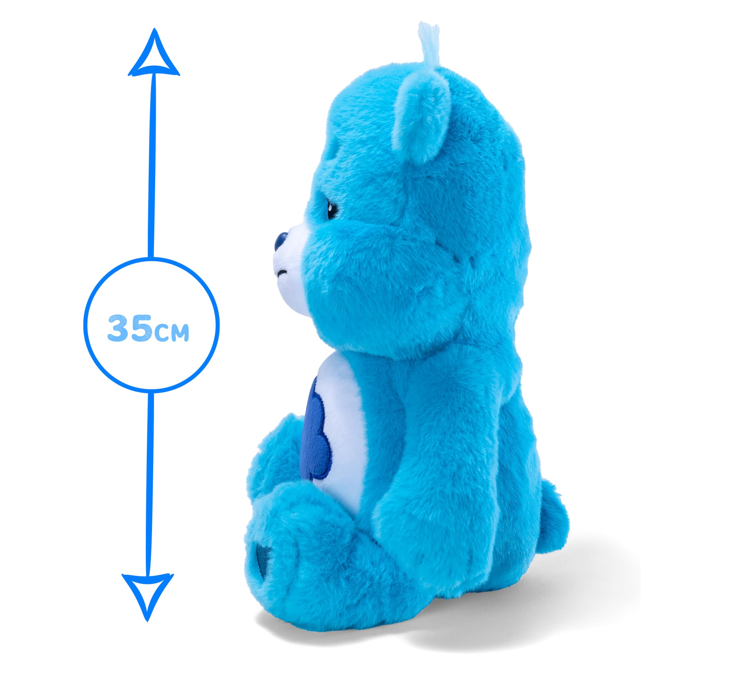 Simba 6305878004038 Troskliwe Misie Miś Gderek;Grumpy Bear; Pluszowa figurka 35 cm w prezentowym opakowaniu;