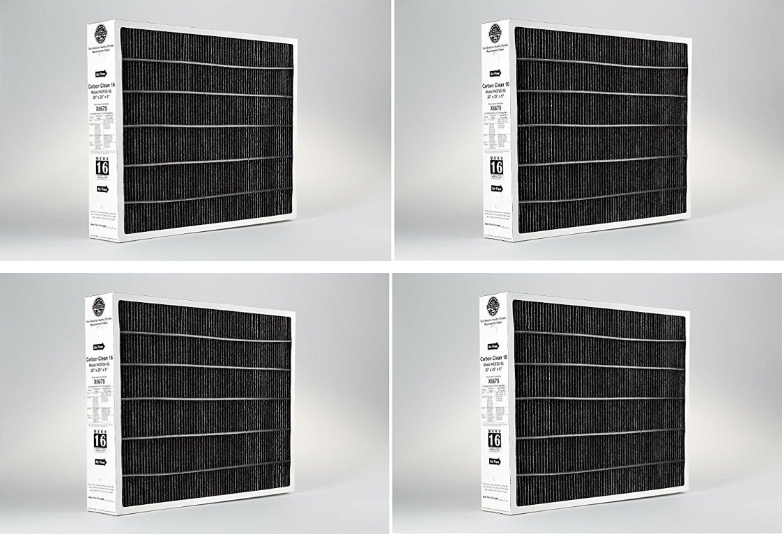 Lennox X6675 Carbon Clean 16 MERV 16 Filter 20-Inch x 25-Inch x 5-Inch (2 Pack) (2 X Pack of 2)