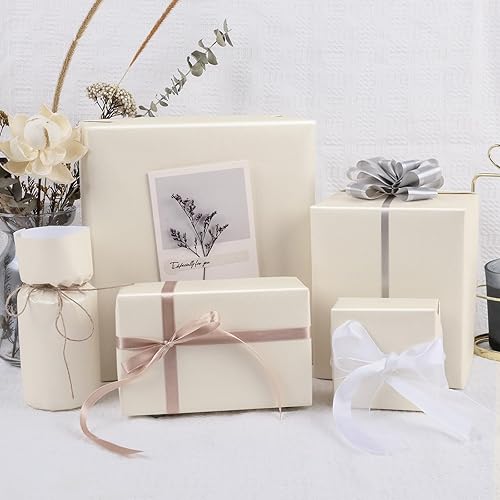 Miniatura 6 de NESCCI Papel de Regalo Blanco Roto Mate, Papel de Brillo Perlado de Color Sólido, Papel de Regalo, Perfecto para Bodas, Día de San Valentín,