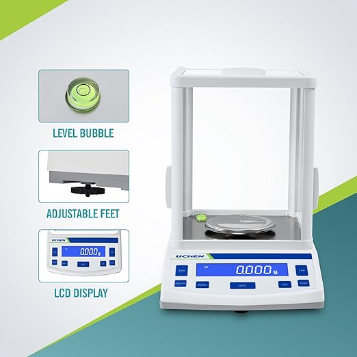 Balanza Analítica Digital LICHEN 500 g 0.001 g LCD miniatura 4
