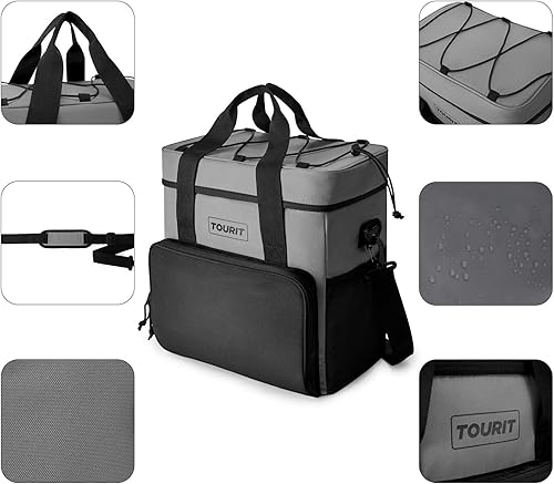 Miniatura 3 de TOURIT Bolsa térmica portátil suave aislada con bolsas de hielo reutilizables para enfriadores de larga duración