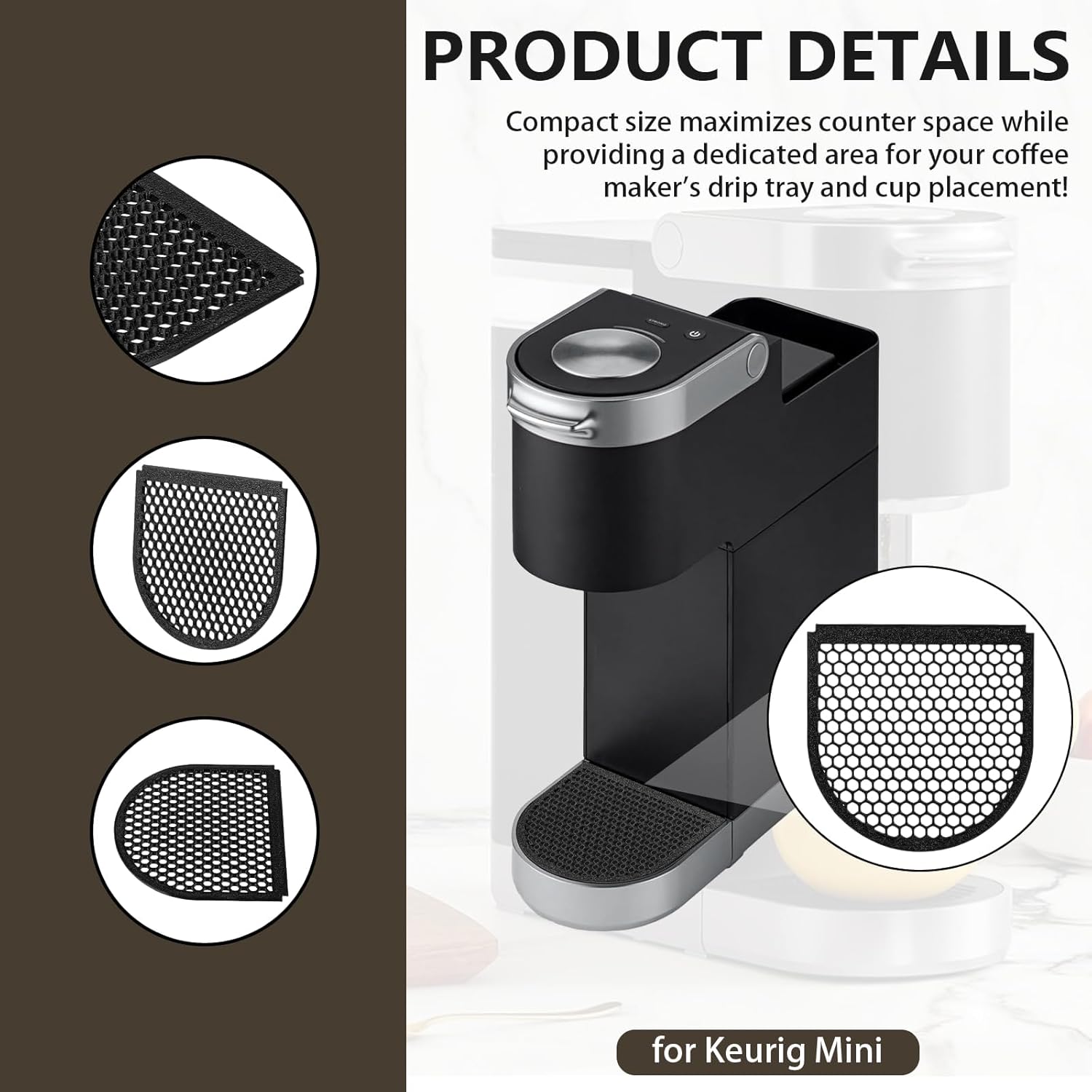 Compatible with Keurig Replacement Parts, Drip Tray Cover - Fit Snap-On Replacement Part, for Keurig Mini Accessories for K-Mini Coffee Maker