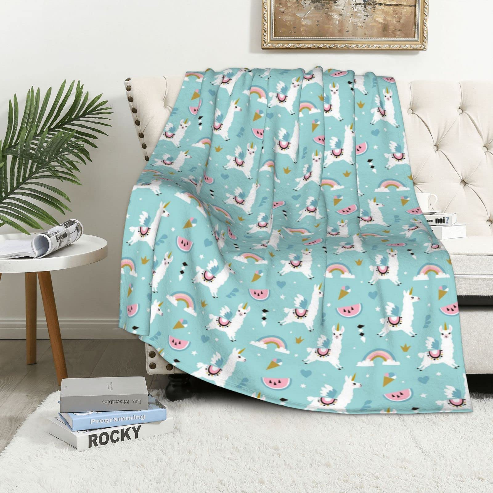 Couverture flanelle lama plaid chaud léger drap de lit polaire toutes saisons