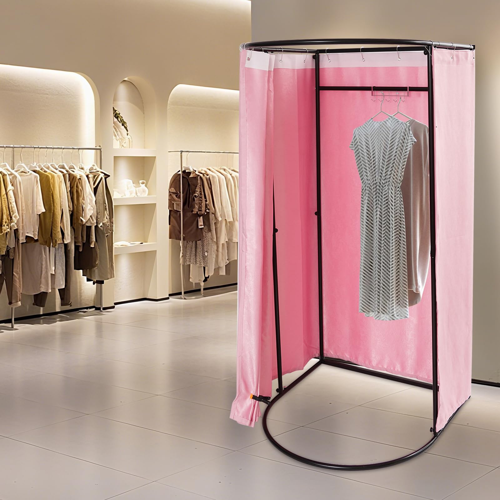 Sala di prova di abbigliamento rosa, spogliatoio, per centri commerciali, mostre, negozi di lavanderia, negozi di abbigliamento, 100 x 95 x 200 cm