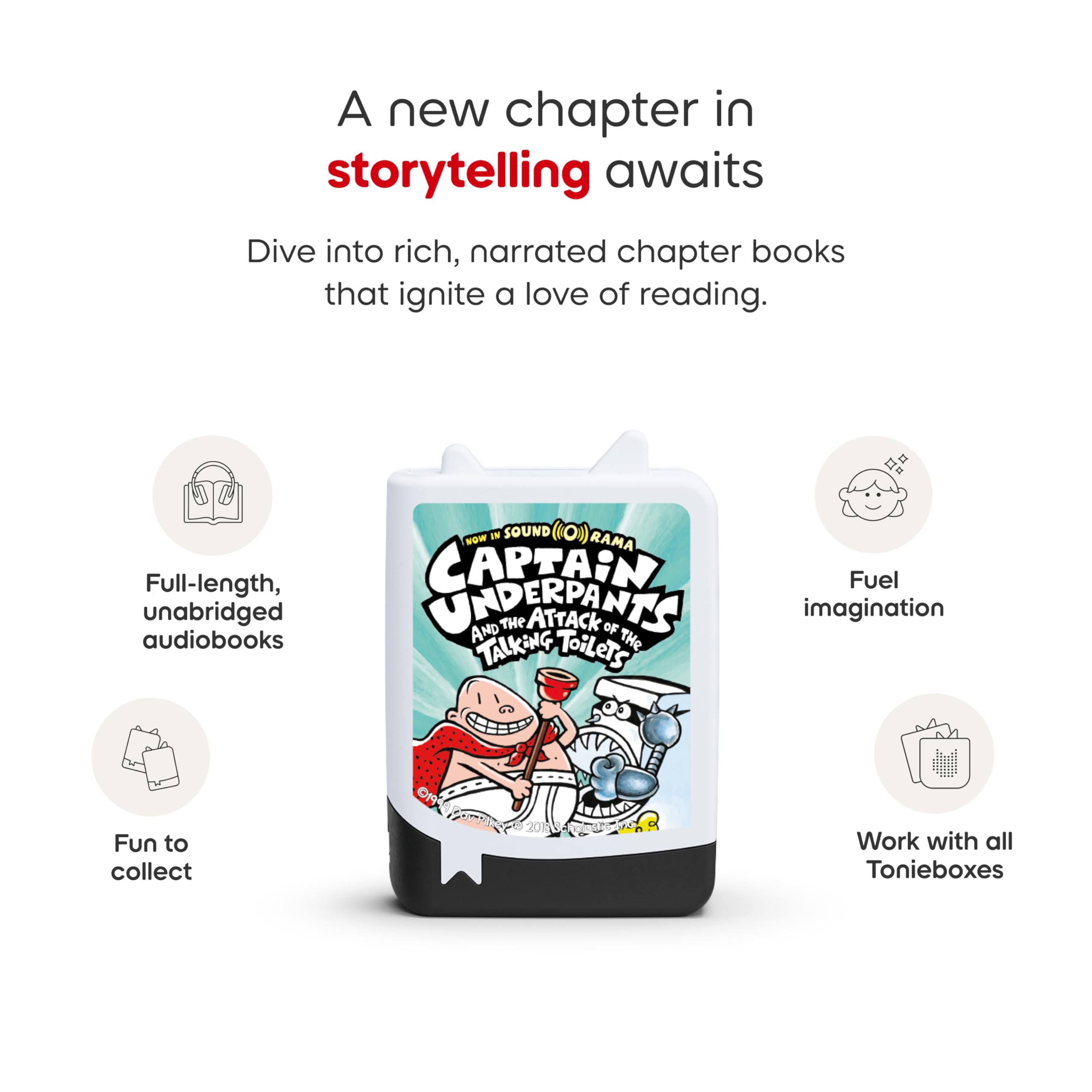 Tonies Captain Underpants Lot de 4 livres audio