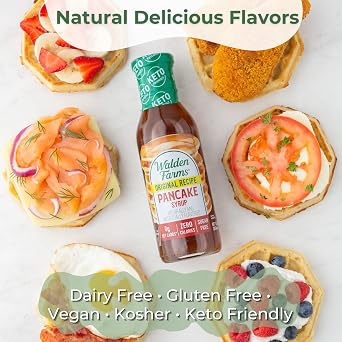 Walden Farms Original Recipe Pancake Syrup, Zero Calories, Vegan, Kosher, Keto Friendly, Gluten Free, 12 Fluid Ounce (Pack of 6)