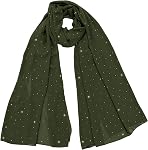 Lina & Lily Sparkle Rhinestones Women's Chiffon Scarf Shawl Head Wrap Hijab Sheer Lightweight