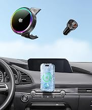 Qi2.2 25W Car Mount Charger for 2019-2025 Mazda 3 Accessories | MagSafe Fast Wireless Charging Cell Phone Holder, with Cooling Fan＆54W Fast Adapter, Hands Free Not Affect Air Vent