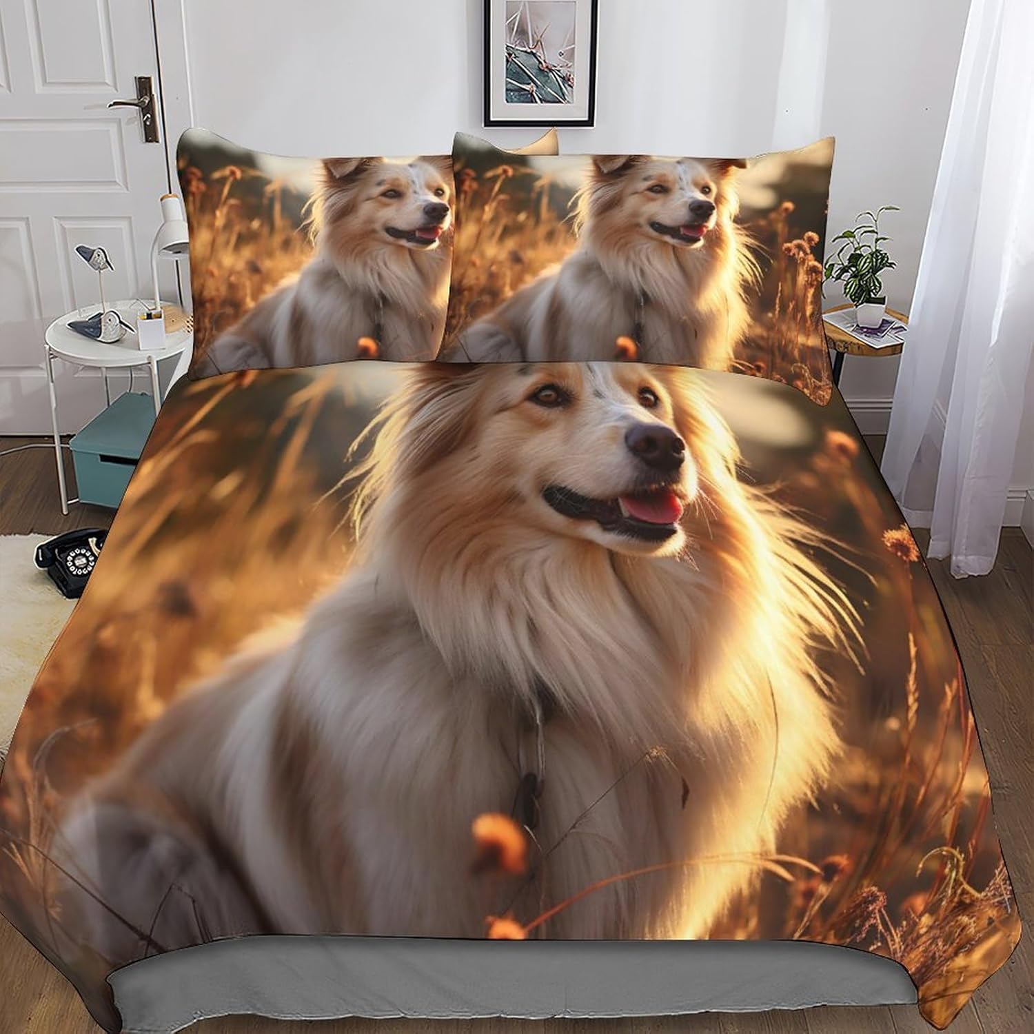 Parure de lit chien 3D pour transformer l'ambiance de votre chambre à coucher