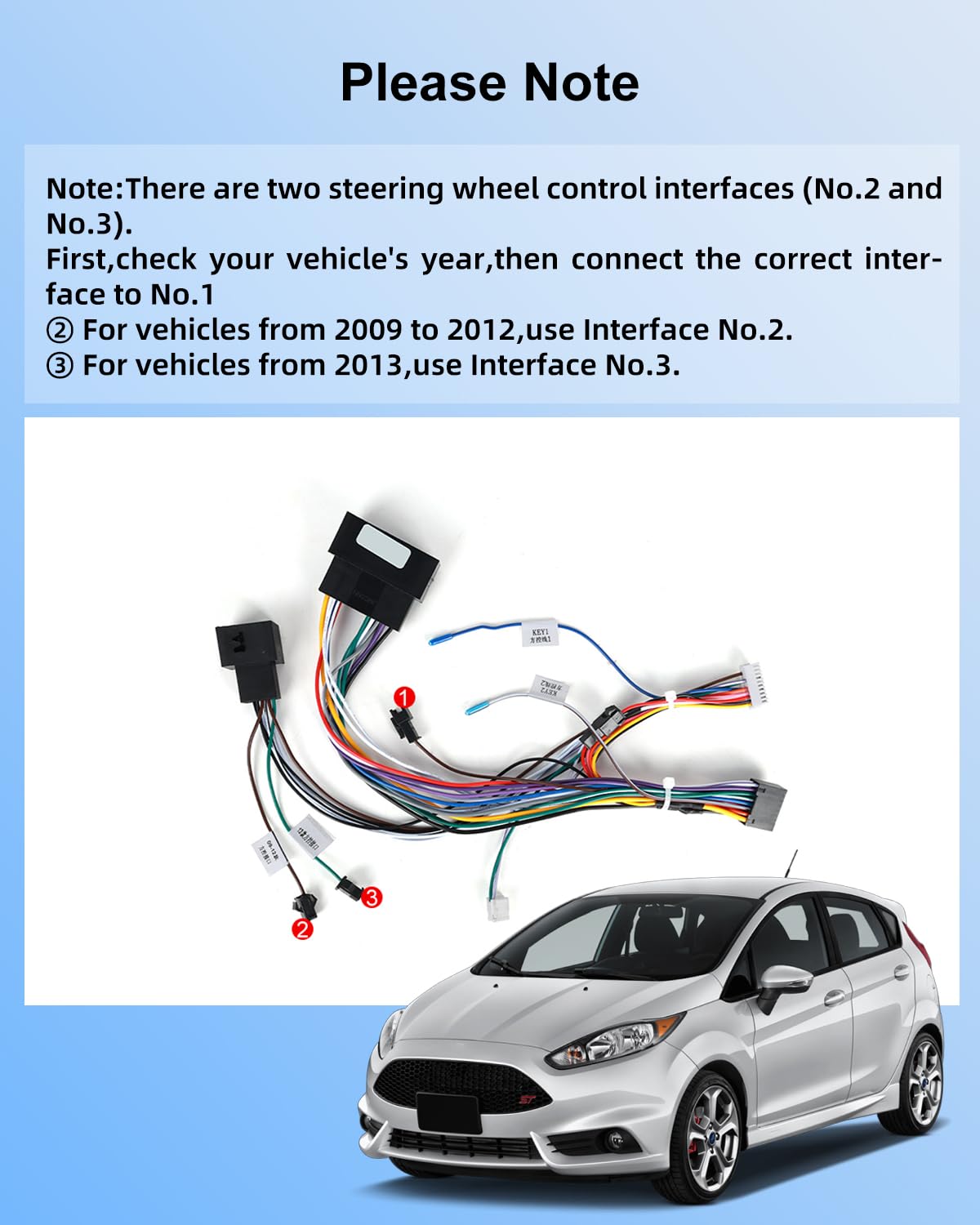 NHOPEEW 2+64G 9 Zoll Android Radio für Ford Fiesta 2009-2017 - Wireless CarPlay & Android Auto GPS Navigation, Lenkradsteuerung, FM RDS, Split-Screen + Rückfahrkamera