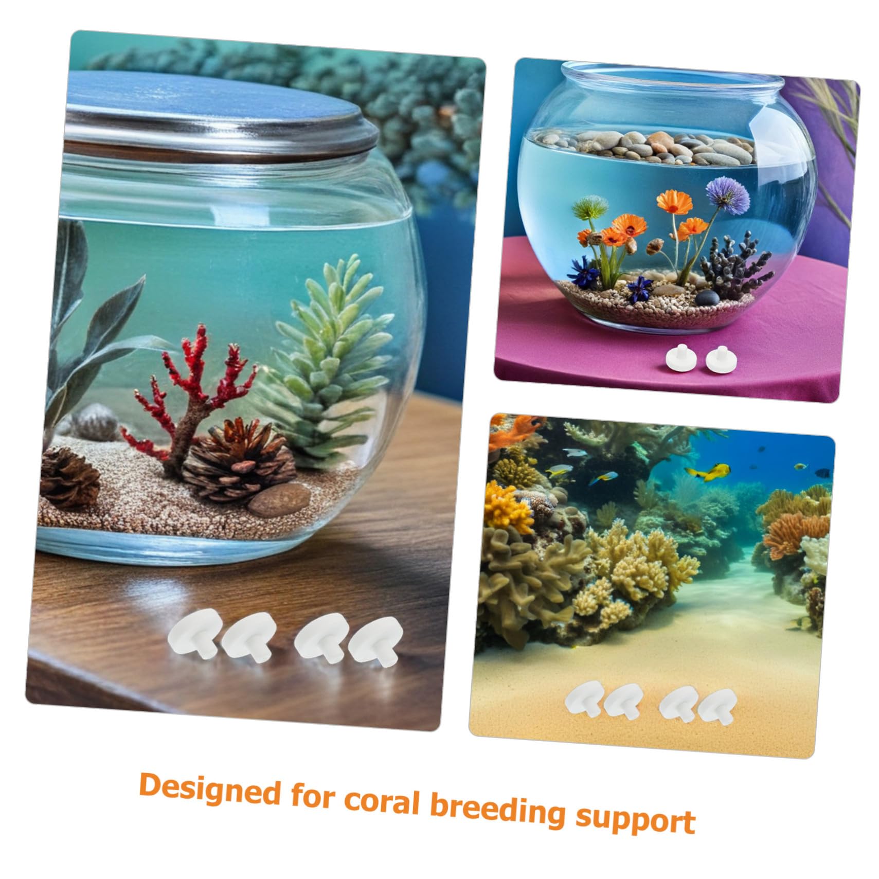 60 Stück Keramik Korallenvermehrungsständer Basis Korallenhalter Aquarium Korallenfrags Halterungen für Fischbecken Meerwasser Korallenzucht Zubehör
