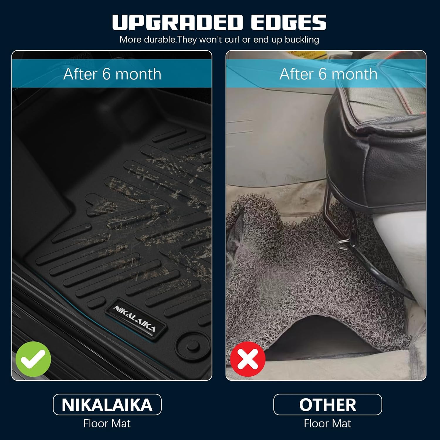 Floor Mats for Honda Pilot 2023 2024 2025 All Weather Protection TPE Rubber Floor Liners for 2023-2025 Honda Pilot Accessories, Odorless Anti-Slip, 1st, 2nd & 3rd Row, Black