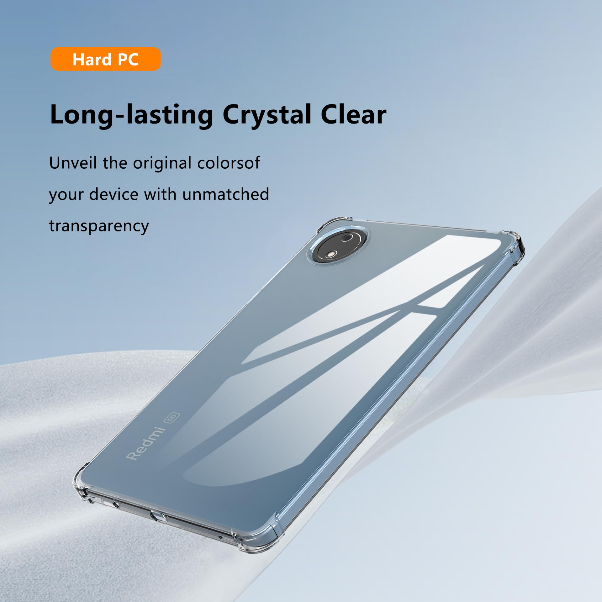 Natbok Custodia Cover per Redmi Pad SE 8.7 4G pollici 2024, Protezione Avanzata per Airbag, Flessibile in Silicone TPU, Antiurto Antigraffio,Sottile Cover per Redmi Pad SE 8.7,Trasparente