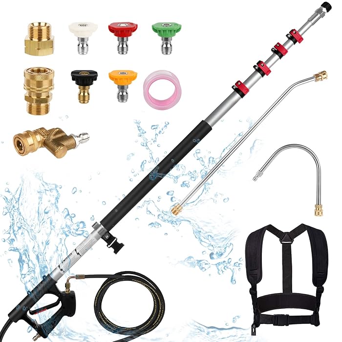 Buy TaoTazon 24'‘ Telescoping Lance High Pressure Washer Extension Wand