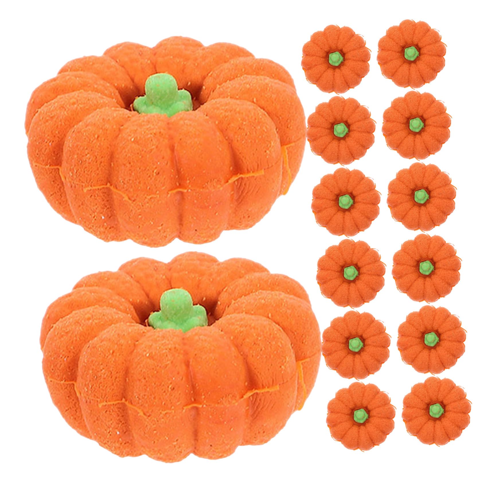 BESTonZON 80 Stück Teiliges Kürbis Radiergummi Mini Radierer für Herbst Halloween Partygeschenke Klassenzimmer Lehrer Belohnung Schulbedarf Orange