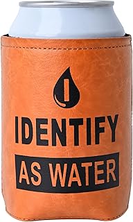 Gifts for Dad from Daughter, Son for Fathers Day, Birthday Gifts for Dad, Him, Husband, Grandpa, Retirement Gifts for Men, Leather Can Cooler for Mens 12oz (Funny)