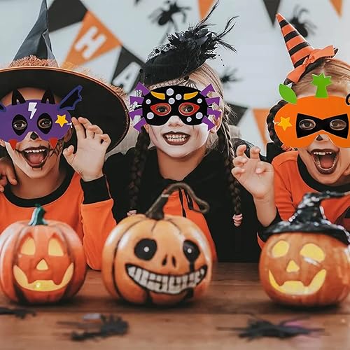 Miniatura 7 de JOYIN Paquete de 12 kits de manualidades de espuma de Halloween para niños, máscaras de espuma en 5 personajes diferentes de Halloween, 7 paquetes