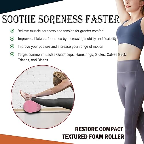 Miniatura 4 de Rodillo de espuma grande de 23.6  - Columna sólida de yoga EPP de alta densidad, diámetro de 5.9 pulgadas para estiramiento de cuerpo completo y