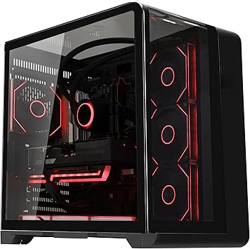 Astral Plus Prebuilt Gaming PC Desktop, AMD Ryzen 7 9700X 8-Core 3.8 GHz, RTX 5060 Ti 16G, 32GB DDR5 6000MHz RAM, 1TB PCIe +1TB SATA SSD, Software Controllable RGB, Windows 11, Black