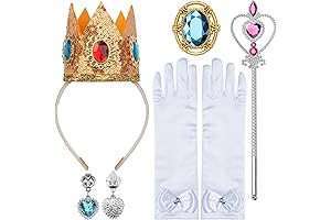 5pcs Princess Peach Crown Accessories Kit for Girls