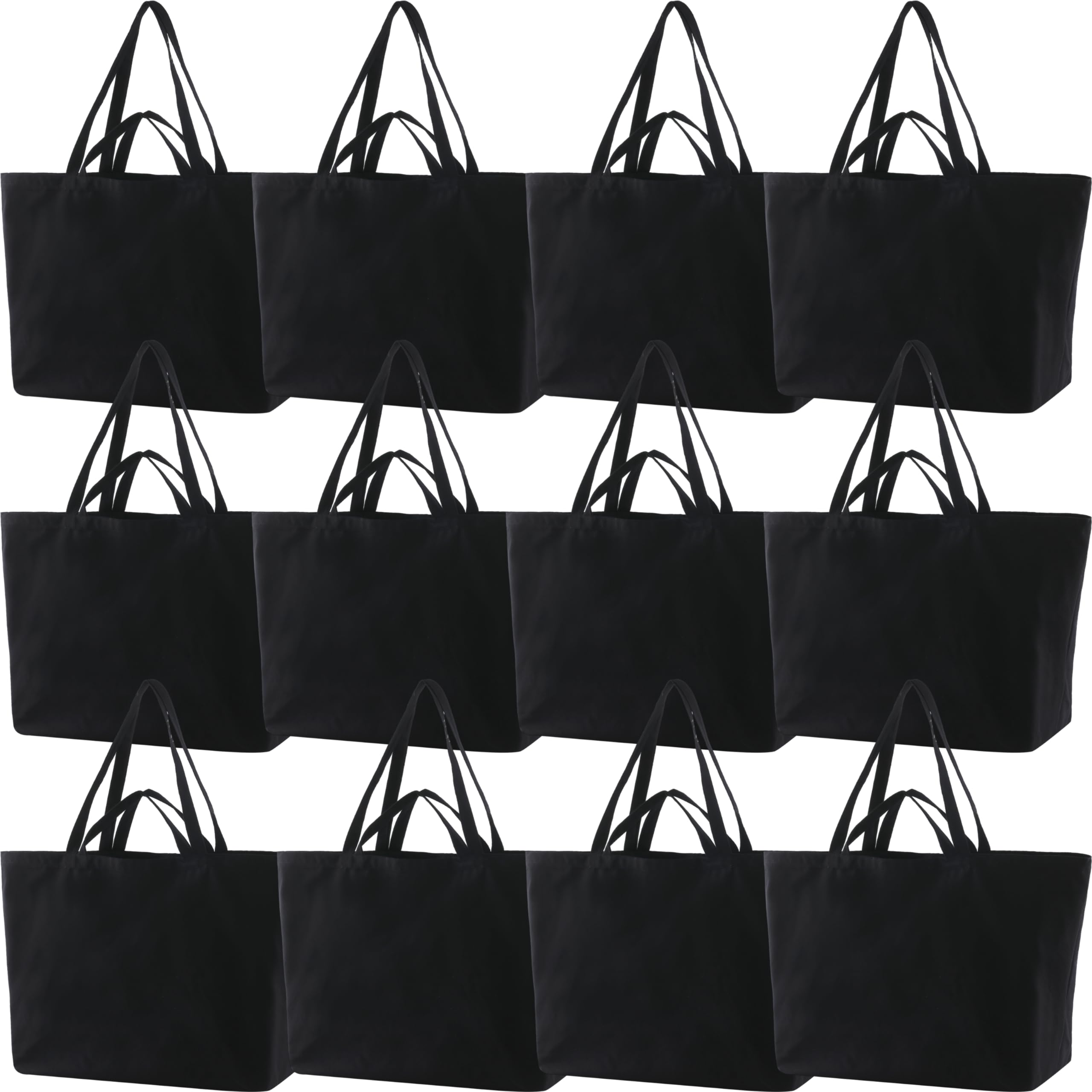 Firecolor Chic Large Sturdy Canvas Tote Bag -27" X 16" X 8" Extra Big Largest Grocery Shopping Beach Reusable Totes Bags