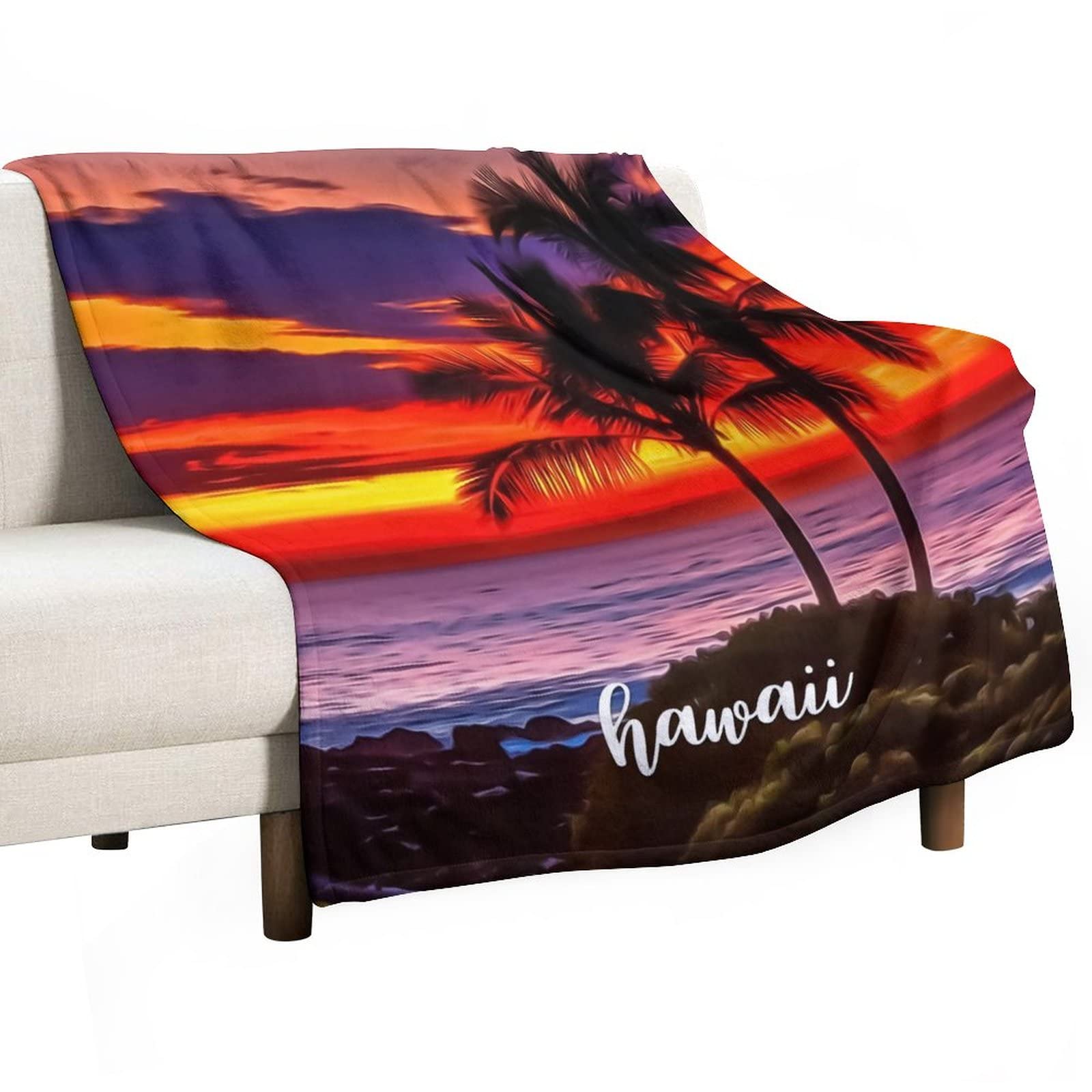 Couverture personnalisée hawaïenne pour un moment cocooning salon