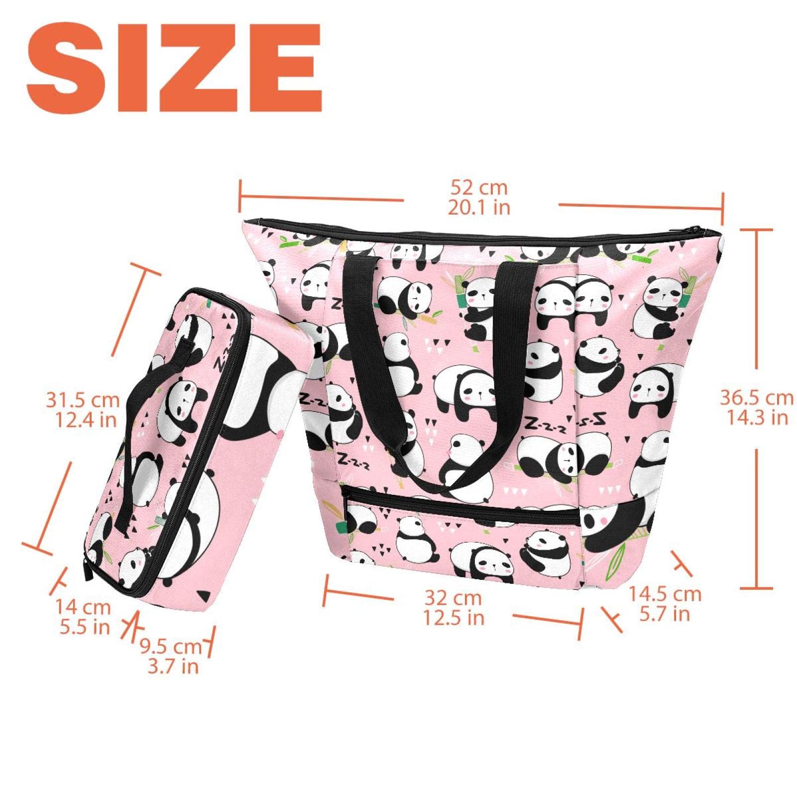 Tragetasche & Lunchbox Meeresschilder Muster Handtaschen + Isoliertaschen für Reisen, Arbeit, Schule, Picknick, Farbe6, One Size