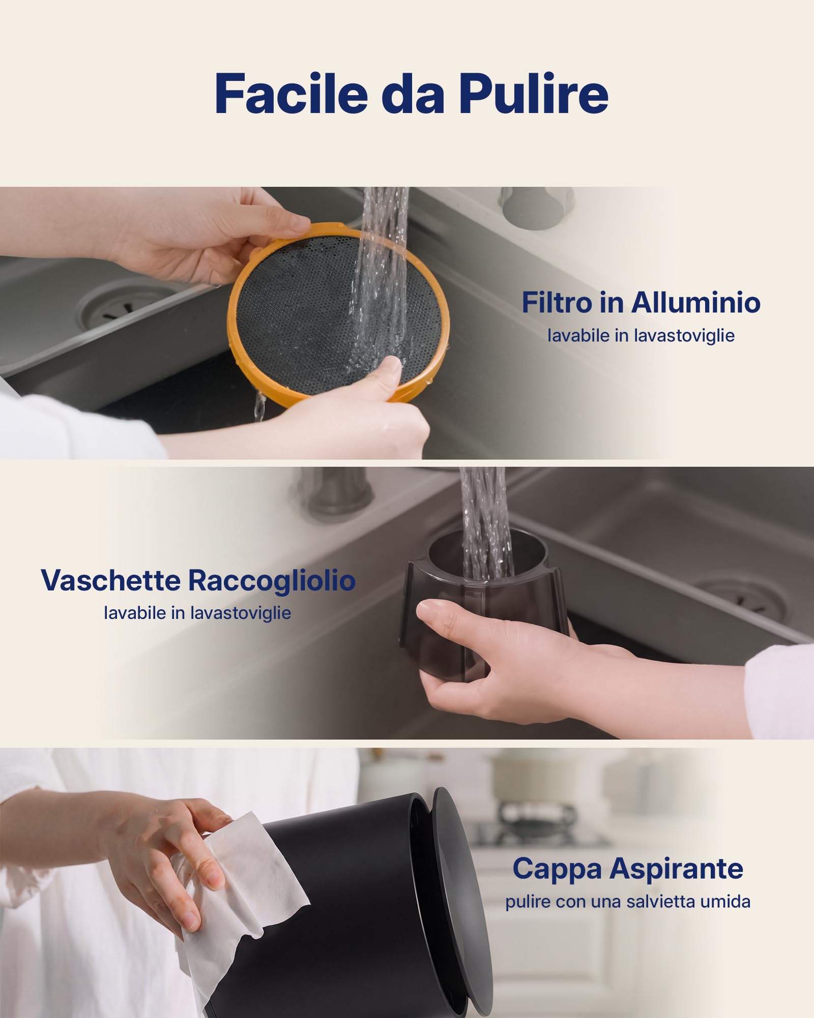 Upstreman Cappa Aspirante Portatile da Tavolo, 3 Velocità con Grande Contenitore Olio, Filtro Alluminio e Carbone Rimovibile, Ventola da Cucina per Barbecue Indoor, Hot Pot, Nero