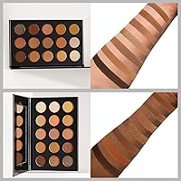 Vista 1 de Paleta de sombra de ojos Nude Gold Natural Desnuda Ahumada Cálido Neutro 15 tonos, DE'LANCI Paleta de sombra de ojos ultra-mezclable de alta