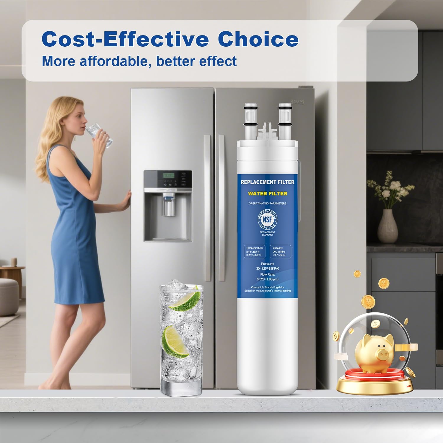 Replacement for Frigidaire ULTRAWF Water Filter Compatible with PureSource Ultra, 469999, 46-9999, A0094E28261 Water Filter PACK (3)