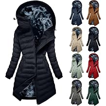 Womens Winter Coats Fleece Lined Puffer Jacket Warm Sherpa Coat Quilted Long Jackets Thicken Parka Outwear with Hood