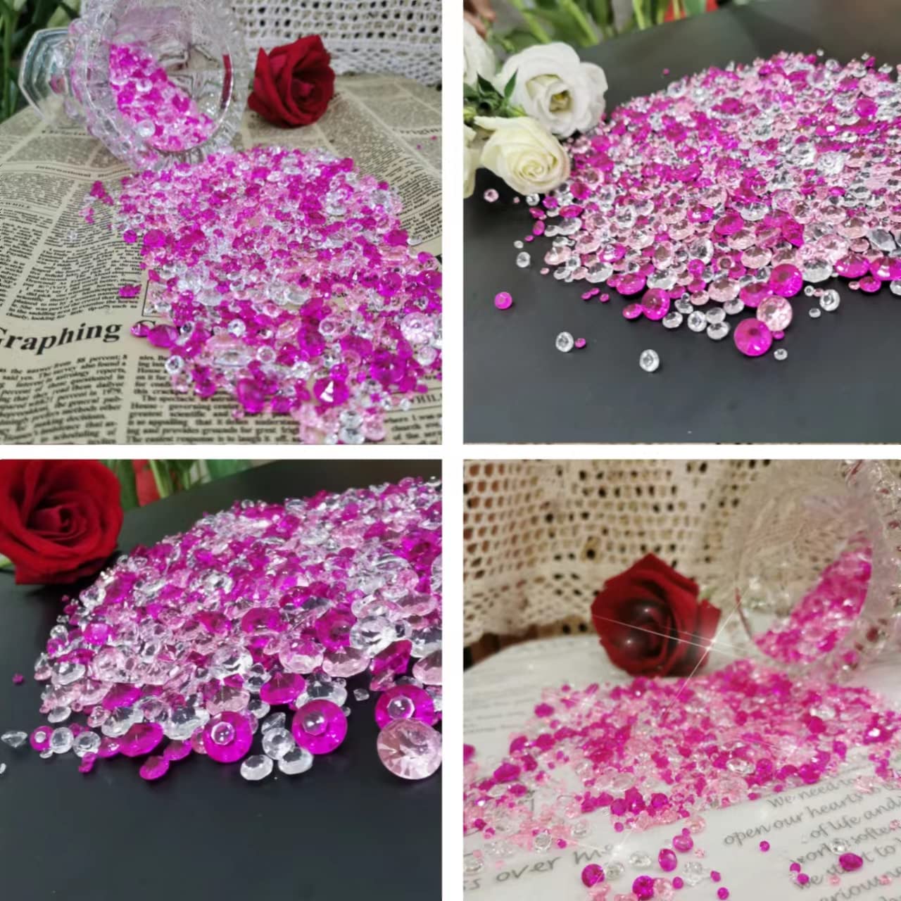 4000 Pietre Acriliche Decorazioni - Cristalli Diamantati Per Matrimoni, Feste E Centrotavola - Foto 10