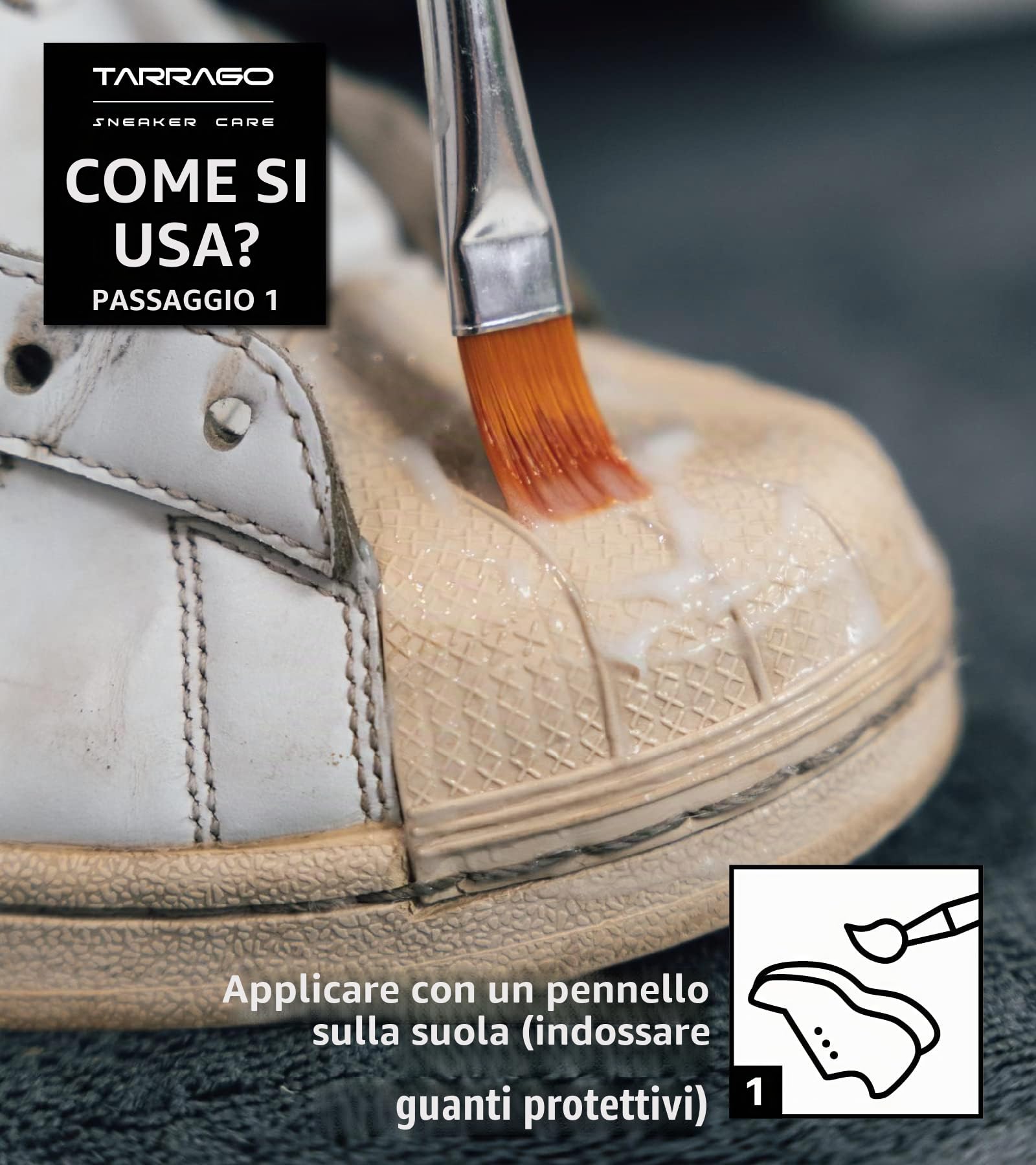 Tarrago | Sneakers Sole Restorer 115 ml | Ripristina il candore delle suole in gomma | Suole di scarpe candeggina