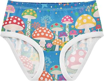 GuoChe Organic Cotton Panties Stretchy Triangle Panties Comfort Underwear for Kids in Sizes 2T,3T, 4T, 5T, 6Y and 8Y