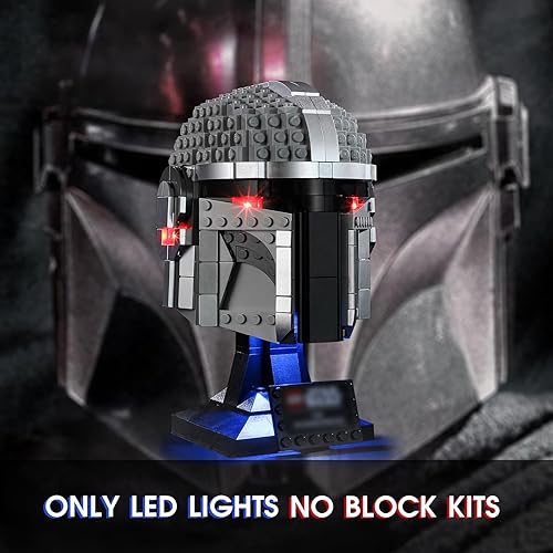 Miniatura 7 de Vaodest Juego de luces LED para casco Lego Captain Rex 75349 de bloques de construcción, diseño y configuración compatible con el modelo 75349 (solo