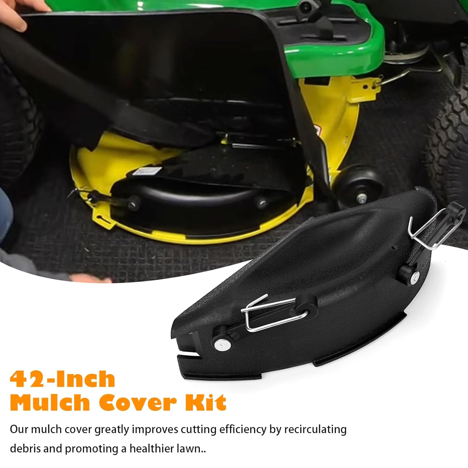 Allzweck-Mulchset für L120 LA155 D160 E150 X140 Rasentraktoren sorgt für gleichmäßige Schnittverteilung Rasenflächen Traktoren Mulch Abdeckung Befestigung