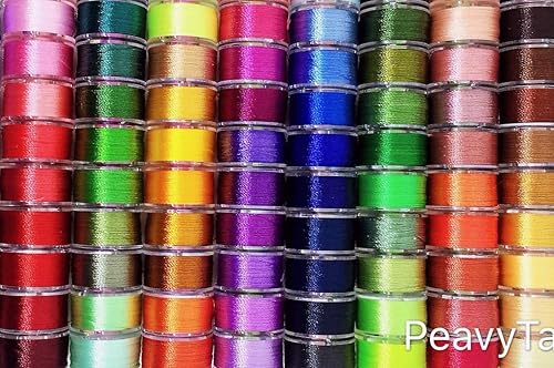 Miniatura 7 de PeavyTailor 24 unids/colores bobinas de coser preenrolladas hilo máquina de coser kit de hilo tamaño A hilos de coser bobinas para máquina de coser: