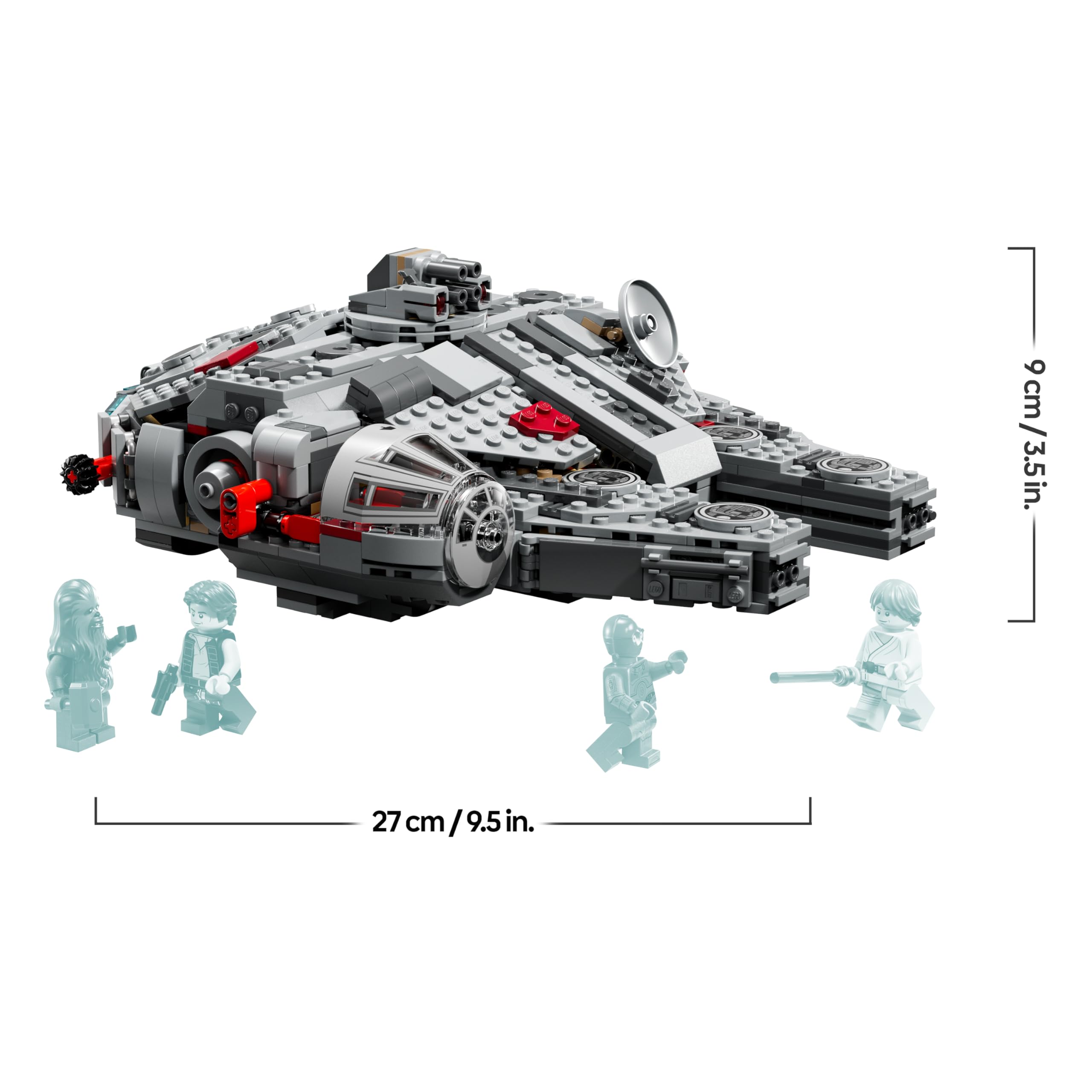LEGO Star Wars 75426 SMART Play: Millennium Falke Modell - Kompatibles Interaktives Spielzeug inkl. 4 SMART Tags und 4 Minifiguren - Geschenkidee für Jungen und Mädchen ab 9 Jahren und erwachsene Fans