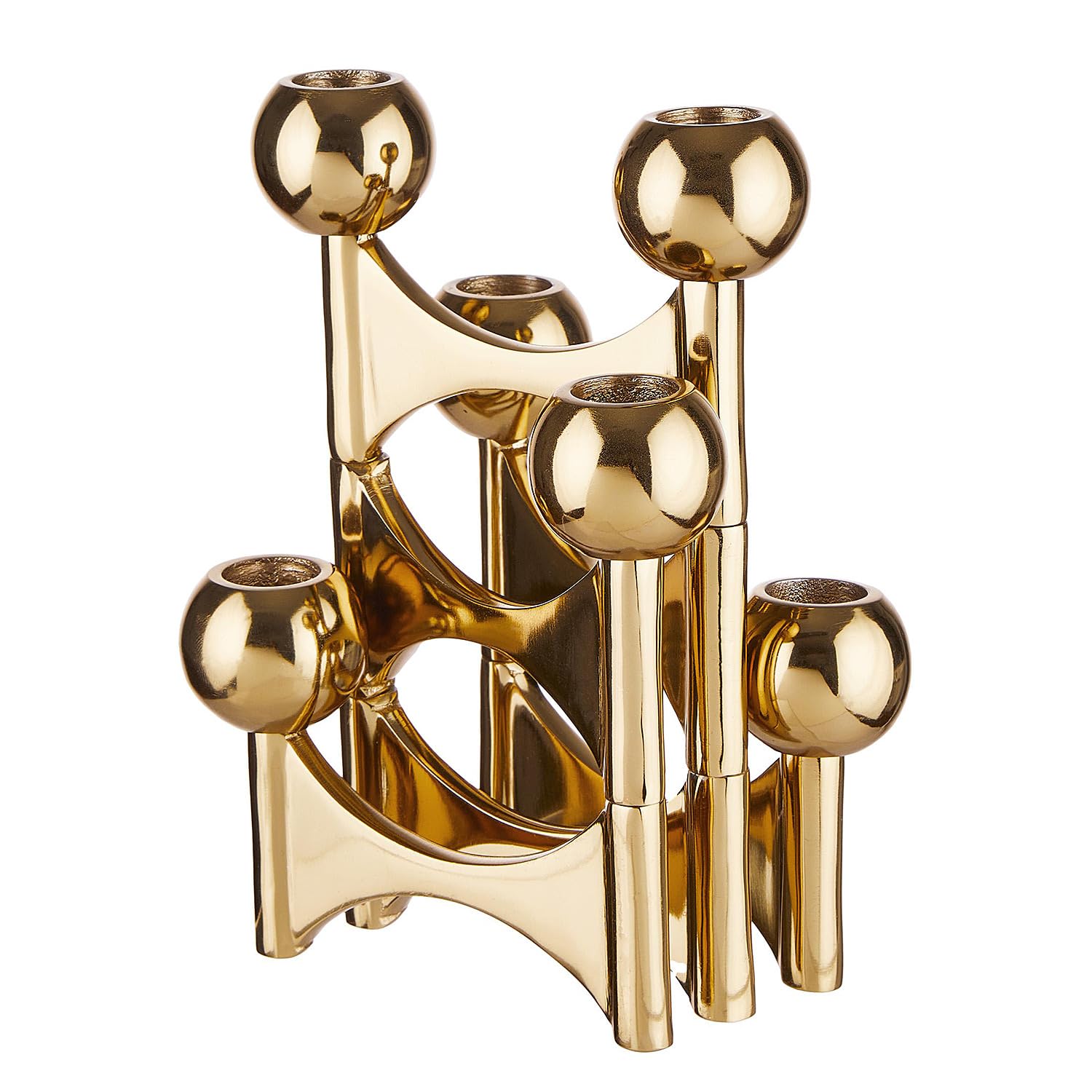 BUTLERS Kerzenhalter Aluminium - Variation - Faltbar für Stabkerzen