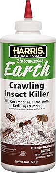 Harris Diatomaceous Earth Crawling Insect Killer, 8oz for Roaches, Fleas, Ants, Bed Bugs, and More…