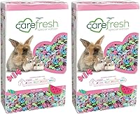 Vista 8 de Carefresh - Ropa de cama para mascotas pequeñas de papel natural blanco 99% libre de polvo con control de olores, 10L, blanco