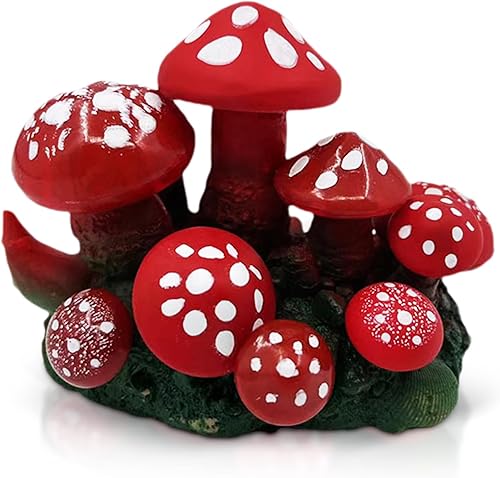 Hongo artificial para decoración de acuario, adorno de silicona suave para tanques de peces, accesorios para acuarios, plantas de acuario, paisaje,