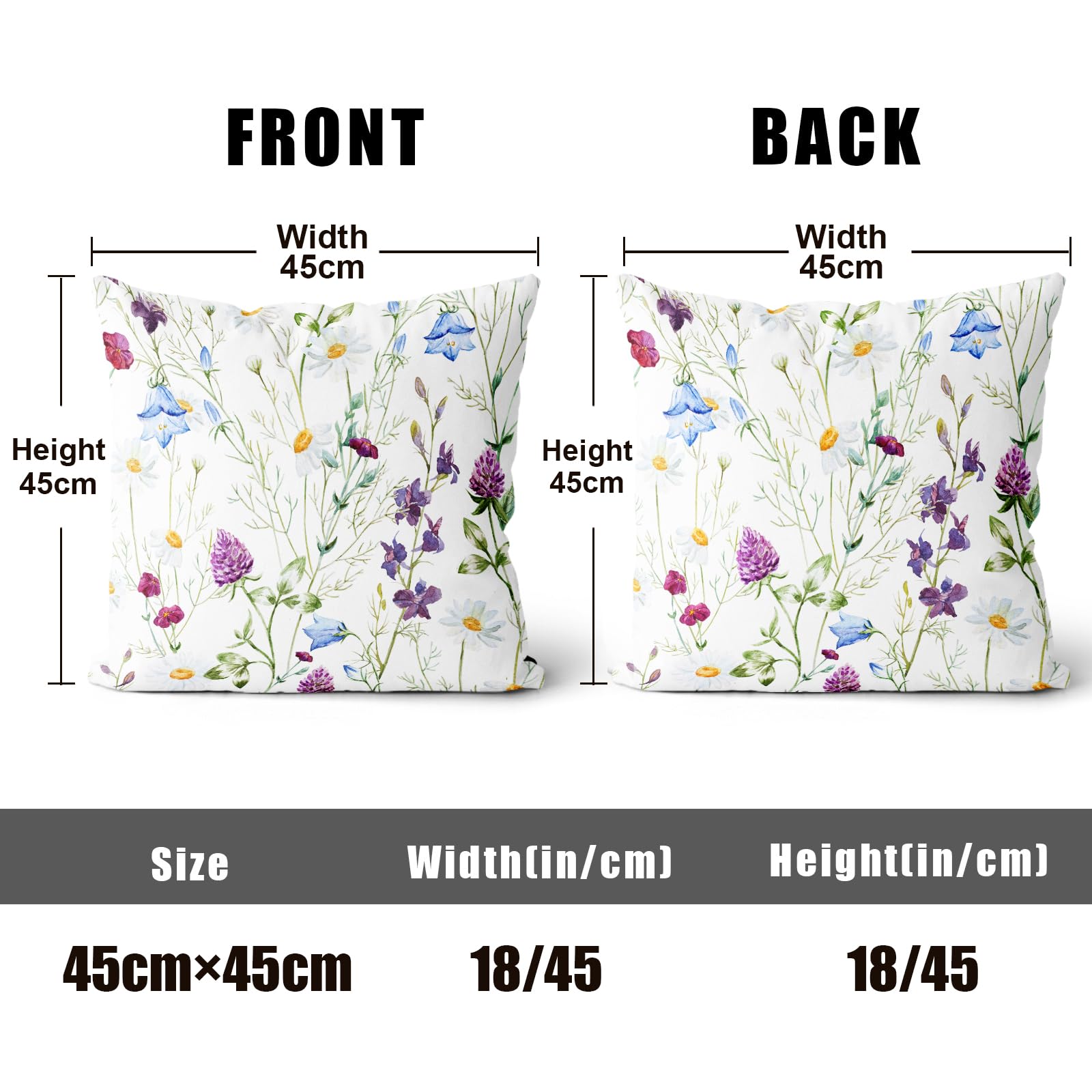 XPHZZL Cushion Covers Set of 2 Pack 45 x 45 cm - Image 2