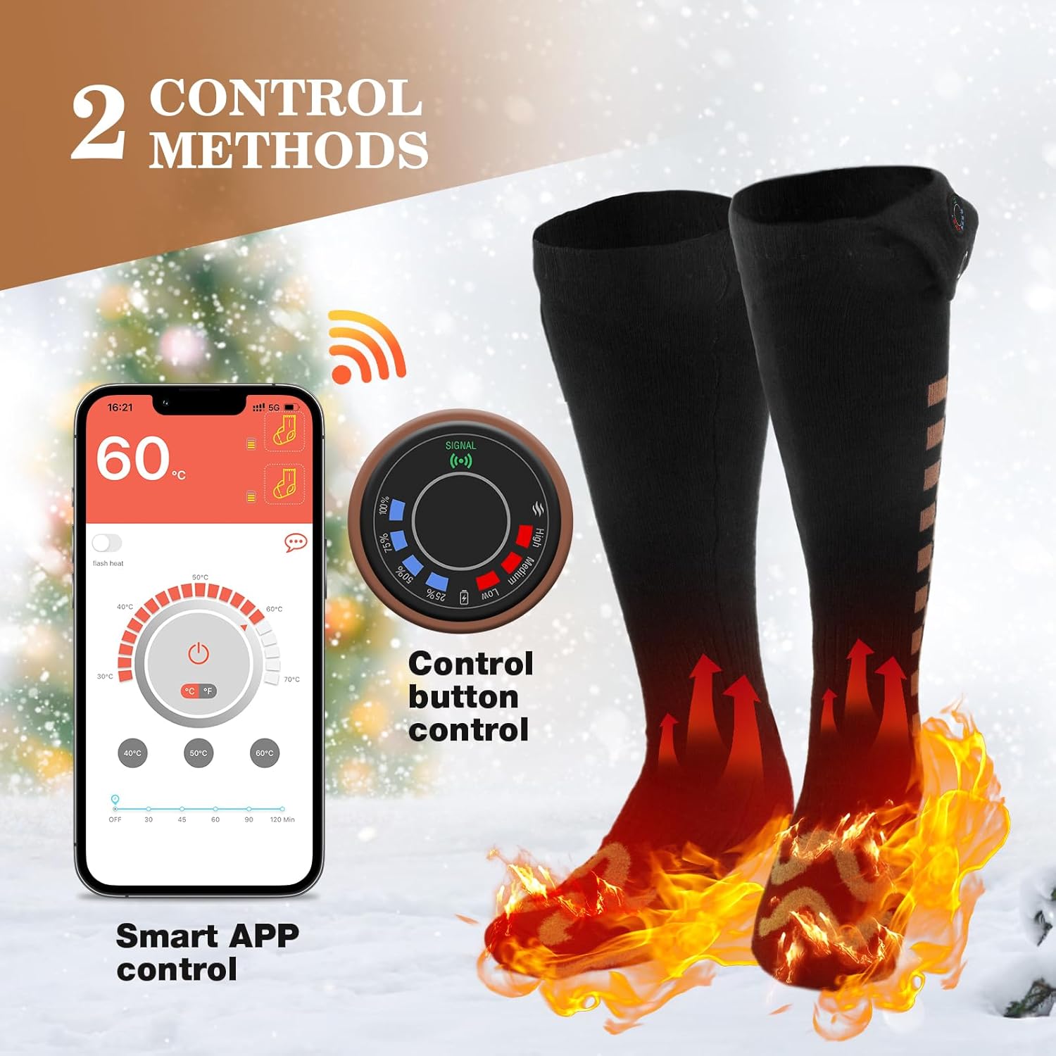Bubbacare Heated Socks Battery Detail