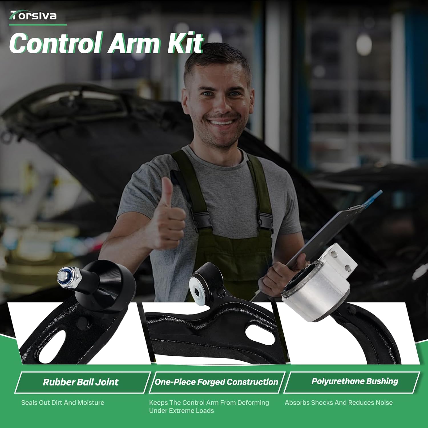 2PCS Front Lower Right Left Control Arm for Ford 2010 2011 2012 Flex/Taurus, Compatible with Lincoln 2009 2010 2011 2012 MKS, 2010 2011 2012 MKT MS401121 MS401122