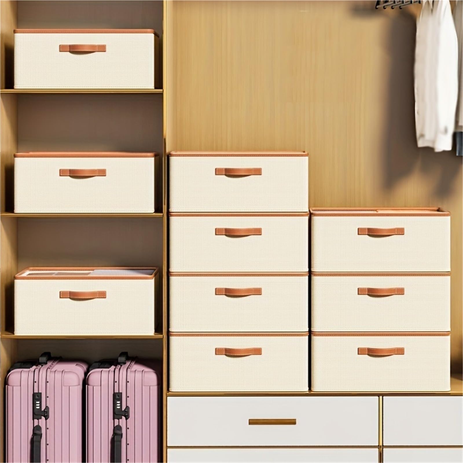 Organizador de cajones para Ropa Interior, Caja de Almacenamiento de Calcetines, Sujetadores, Armario para Ropa, Estuche Plegable, Gran Capacidad para clasificar Pantalones.