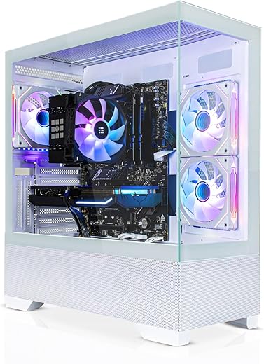 SYSTEMTREFF Basic Gaming PC – AMD Ryzen 5, 32GB RAM, 4K Gaming Ready